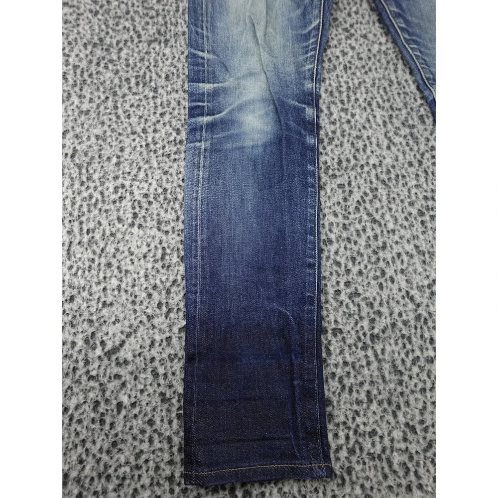 Uniqlo Kaihara Selvedge Jeans Mens 30x34 Blue Slim Fit Heavy Fade 321-447649